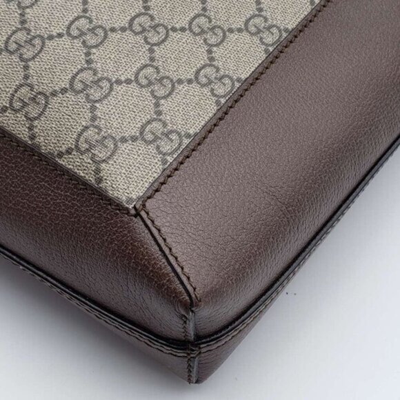 GUCCI Ophidia Brown Canvas Shoulder Bag 735-070624 - Picture 10 of 15